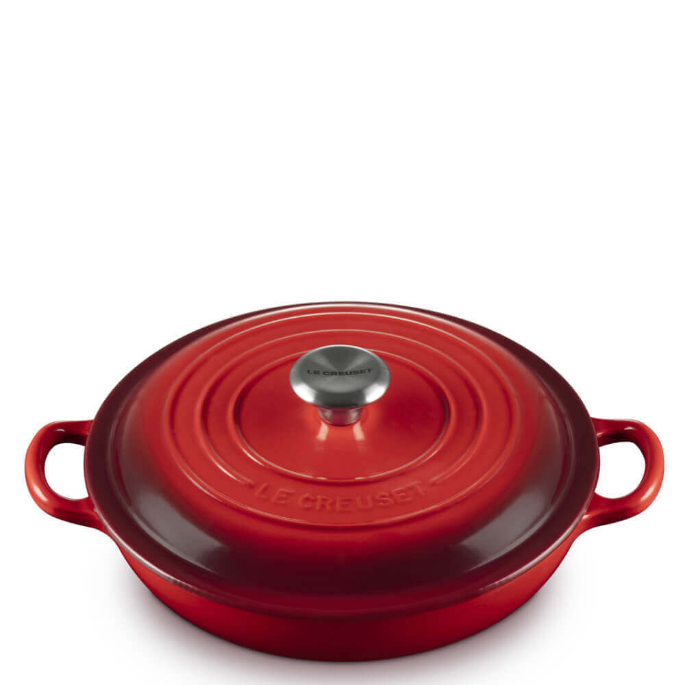 Le Creuset Signature Cerise Shallow Casserole 22cm